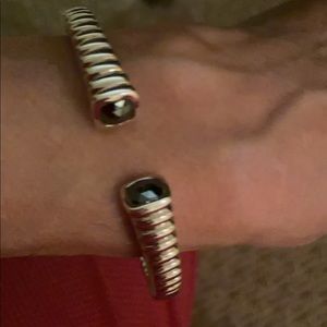 John Hardy Batu Bedeg Hematite and Silver Collection cuff